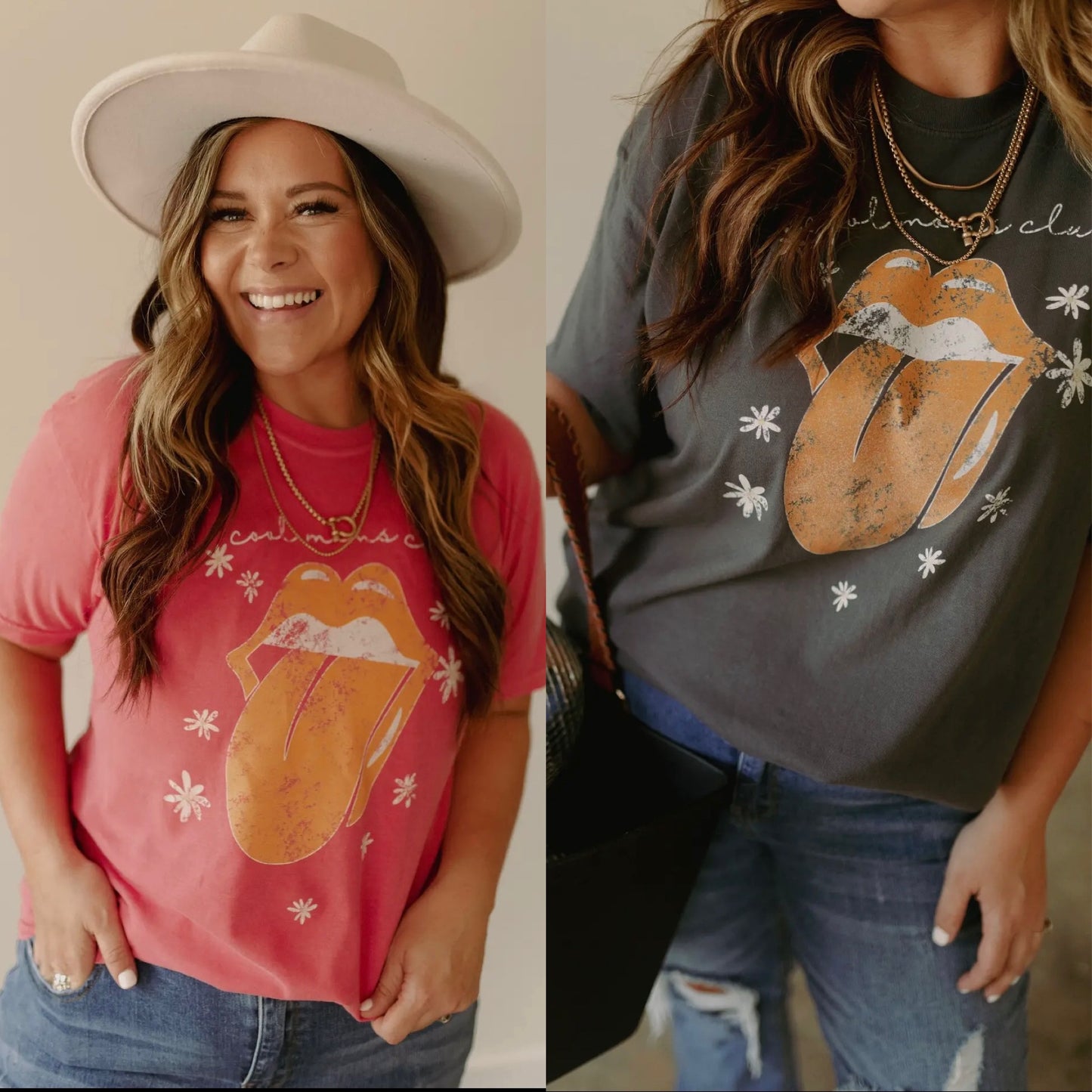 Cool Mom Floral Tongue Tee
