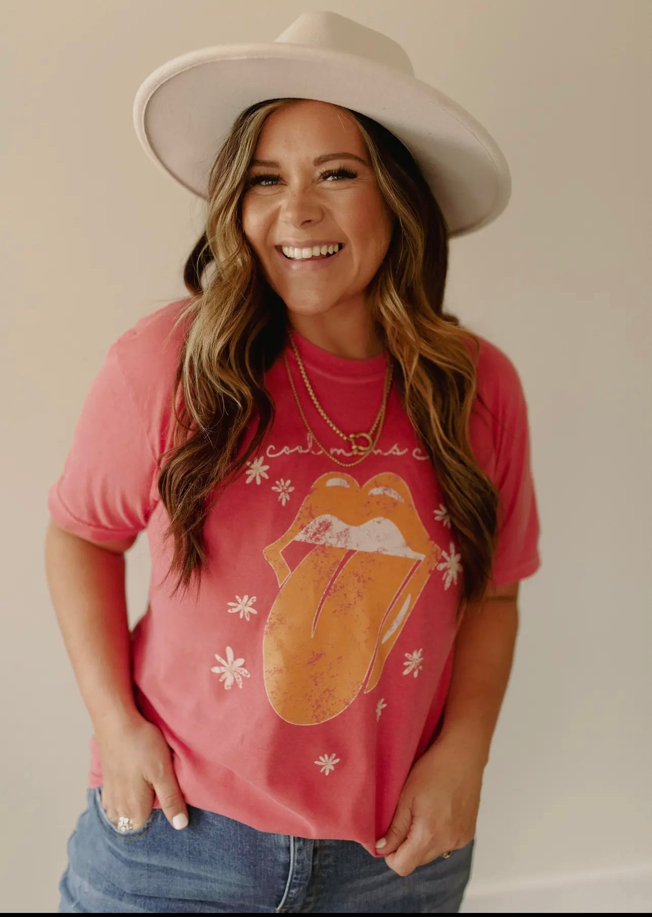 Cool Mom Floral Tongue Tee