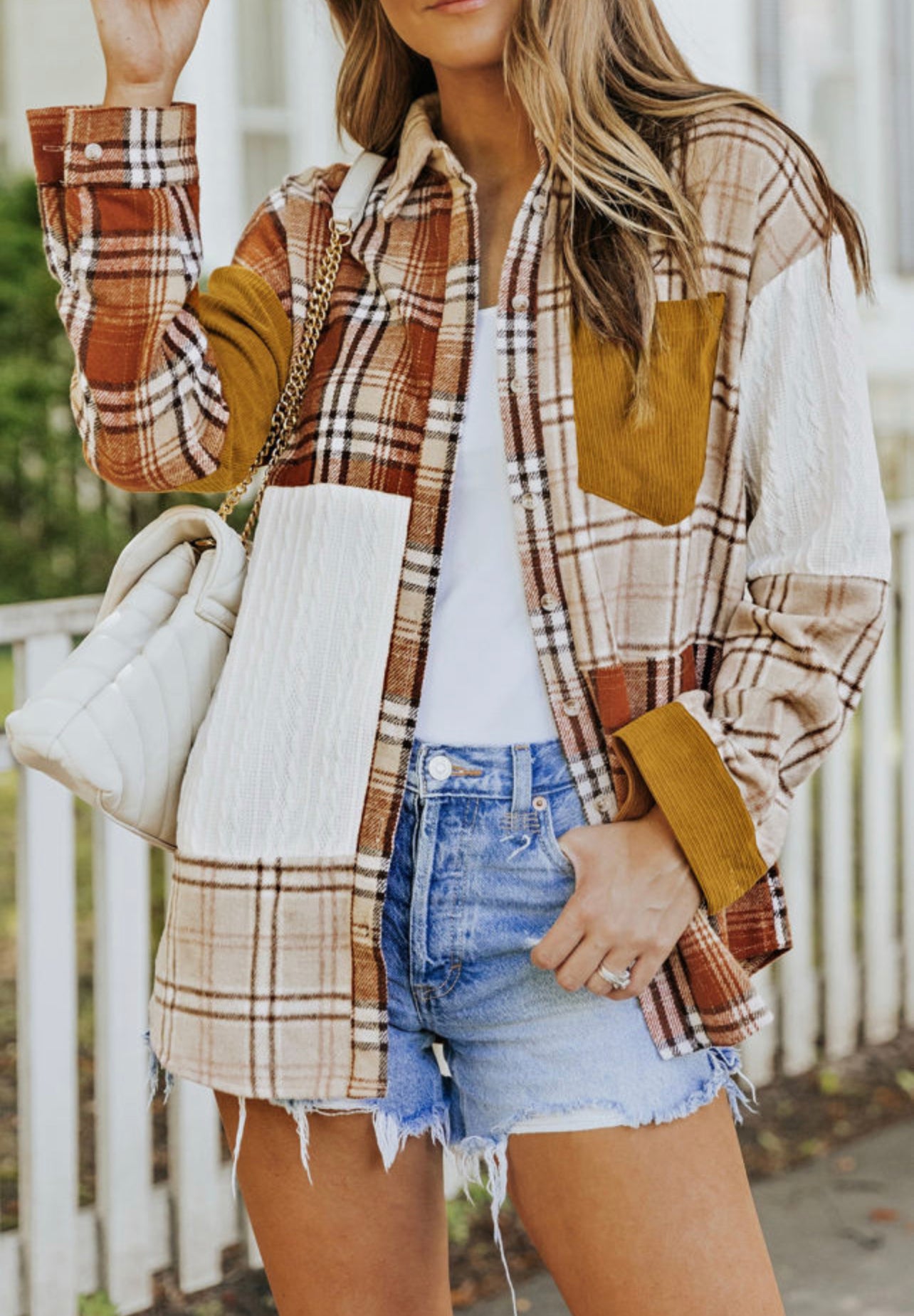 Perfect Fall Patchwork Shacket