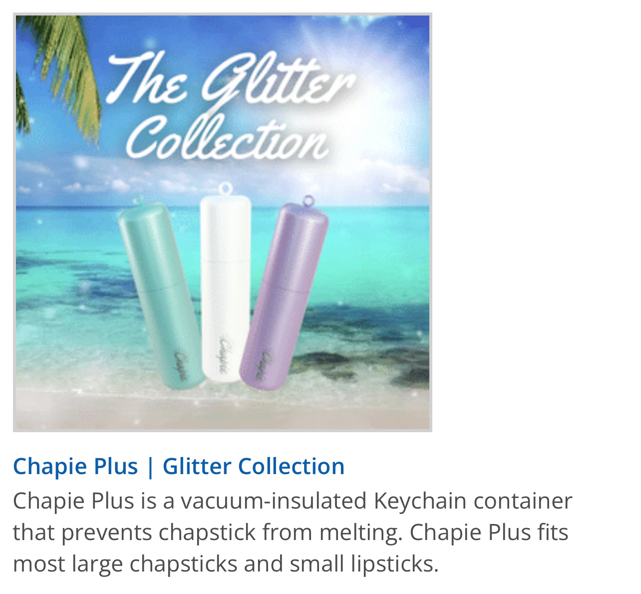 Chapies vacuum insulated Chapstick holder