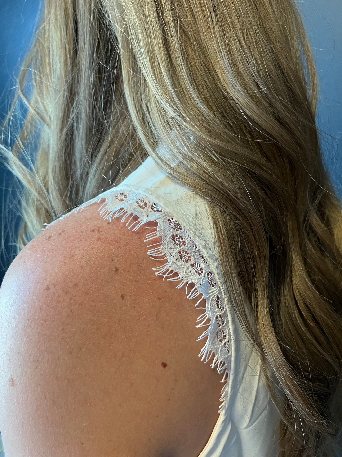 Ivory V Neck Lace Top