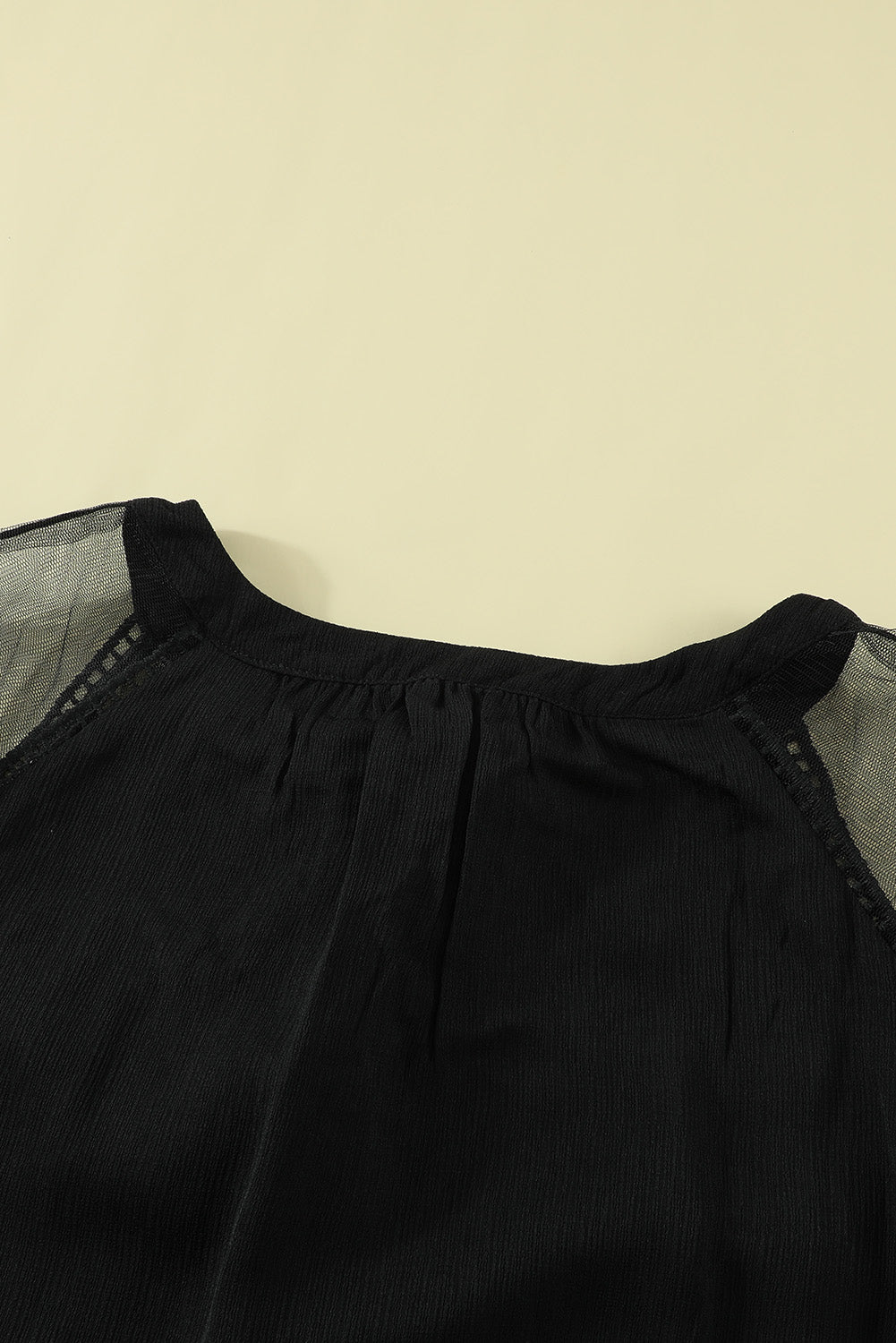 Black lace shoulder top