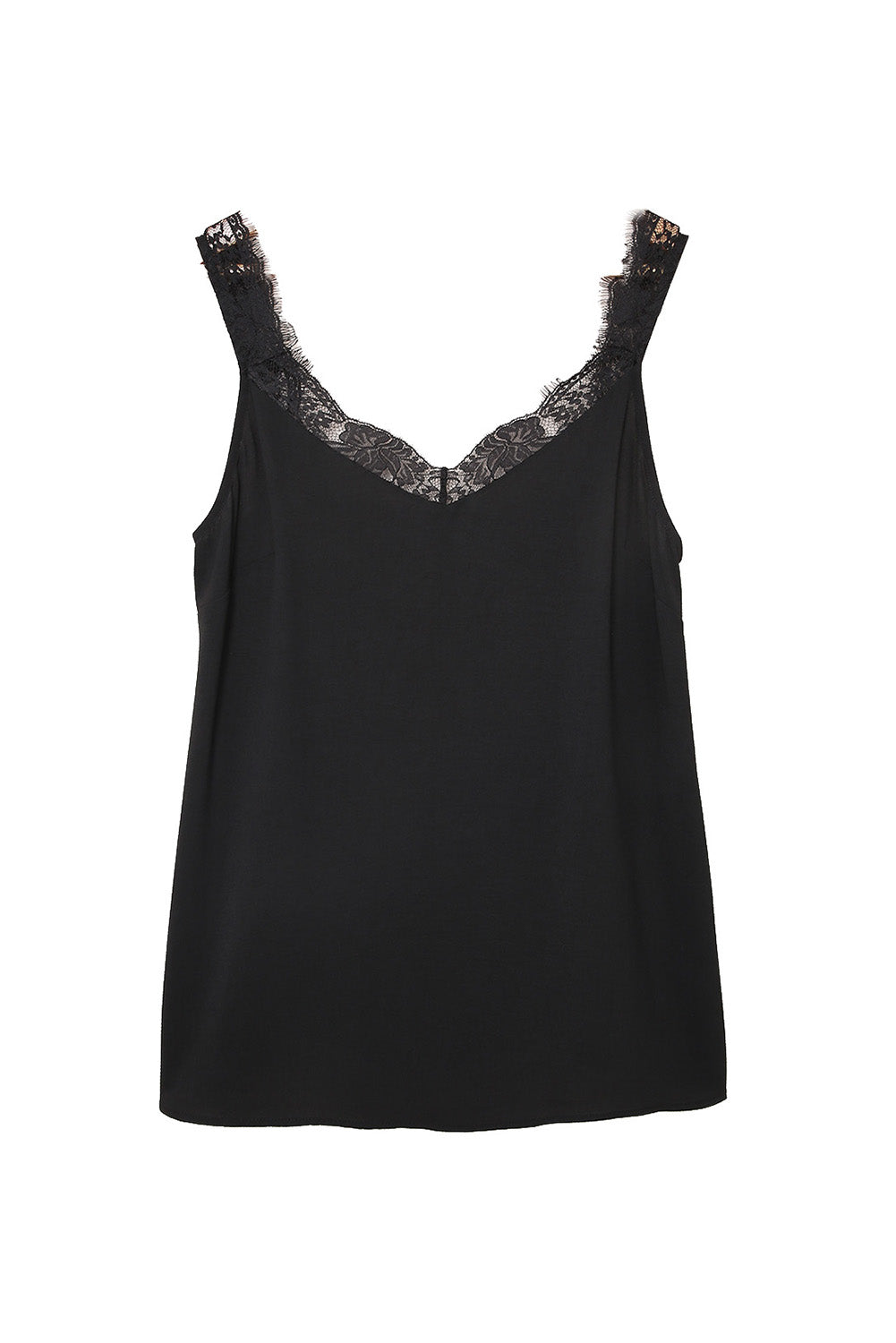 Black Lace Trim Tank