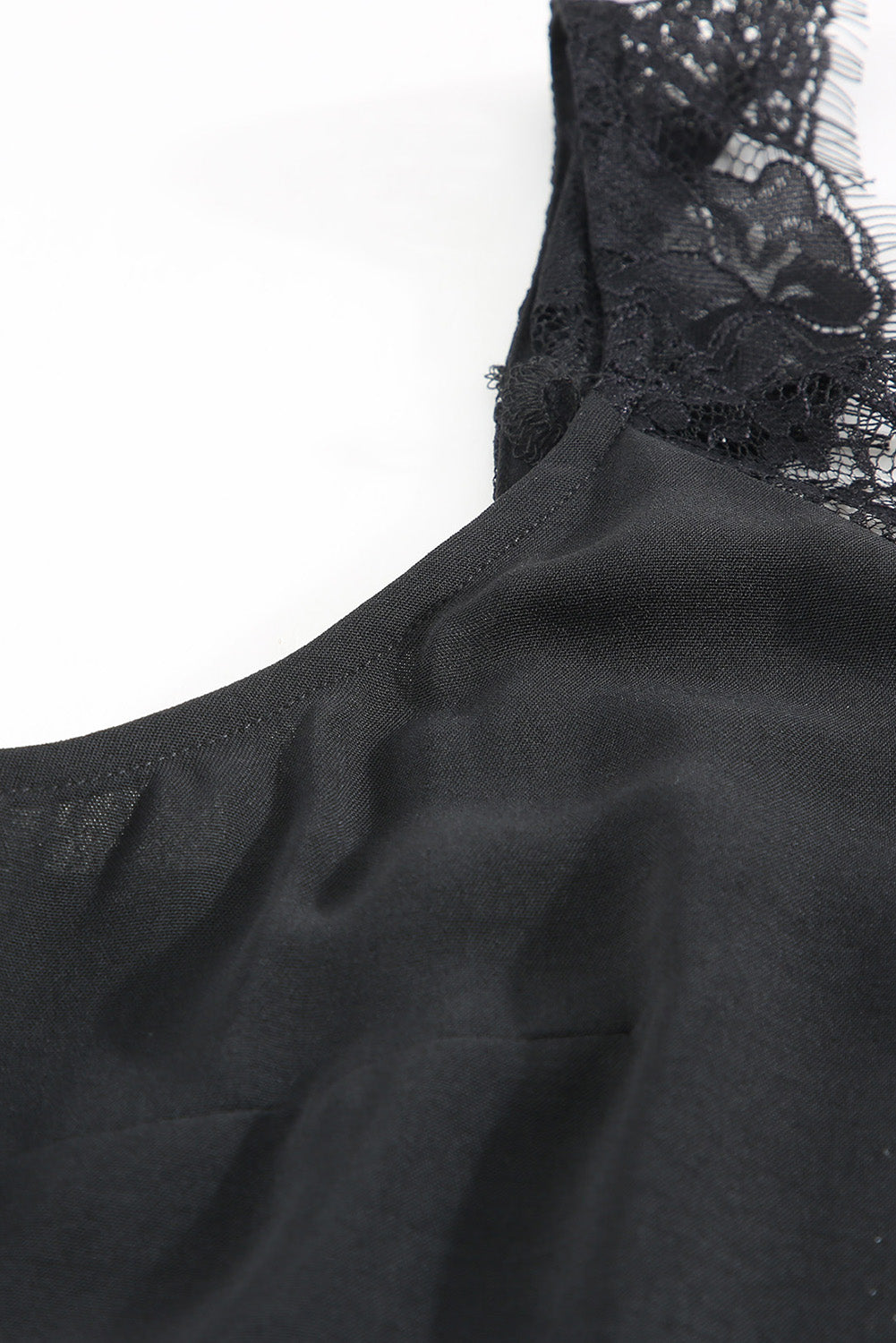 Black Lace Trim Tank