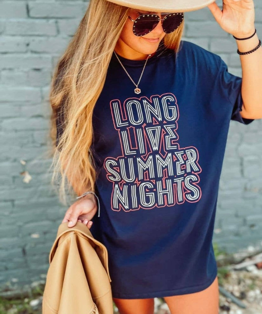Long Live Summer Nights Oversized Tee