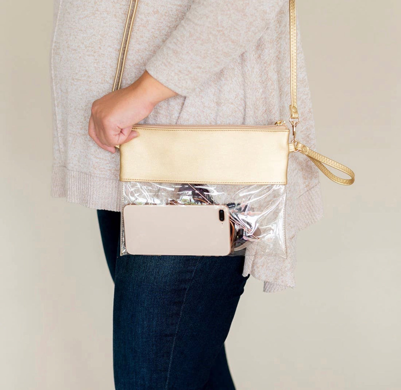 Clear/Gold GameDay purse